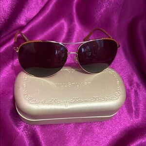 Jill Stuart Gold and Brown Women's Sunglasses